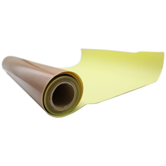 Qomolangma 36 in x 15 ft 5 Mil Heat Press Cover Sheet Self-Adhesive PTFE Coated Fiberglass Fabric