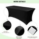 thumbnail image 3 of Mantel Obstal Stretch Black Spandex de 6 pies para mesa plegable, 3 of 8
