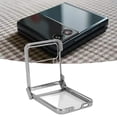 thumbnail image 4 of Foldable Phone Cover, Scratch Resistant Fashion Clear Back Protective Phone Case Electroplated Shockproof  For   Z Flip 3 Silver, 4 of 8