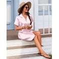 thumbnail image 5 of EKOUAER Button Down Nightgowns for Women Short Sleeve Sleep Shirt V Neck Nightshirt, 5 of 6