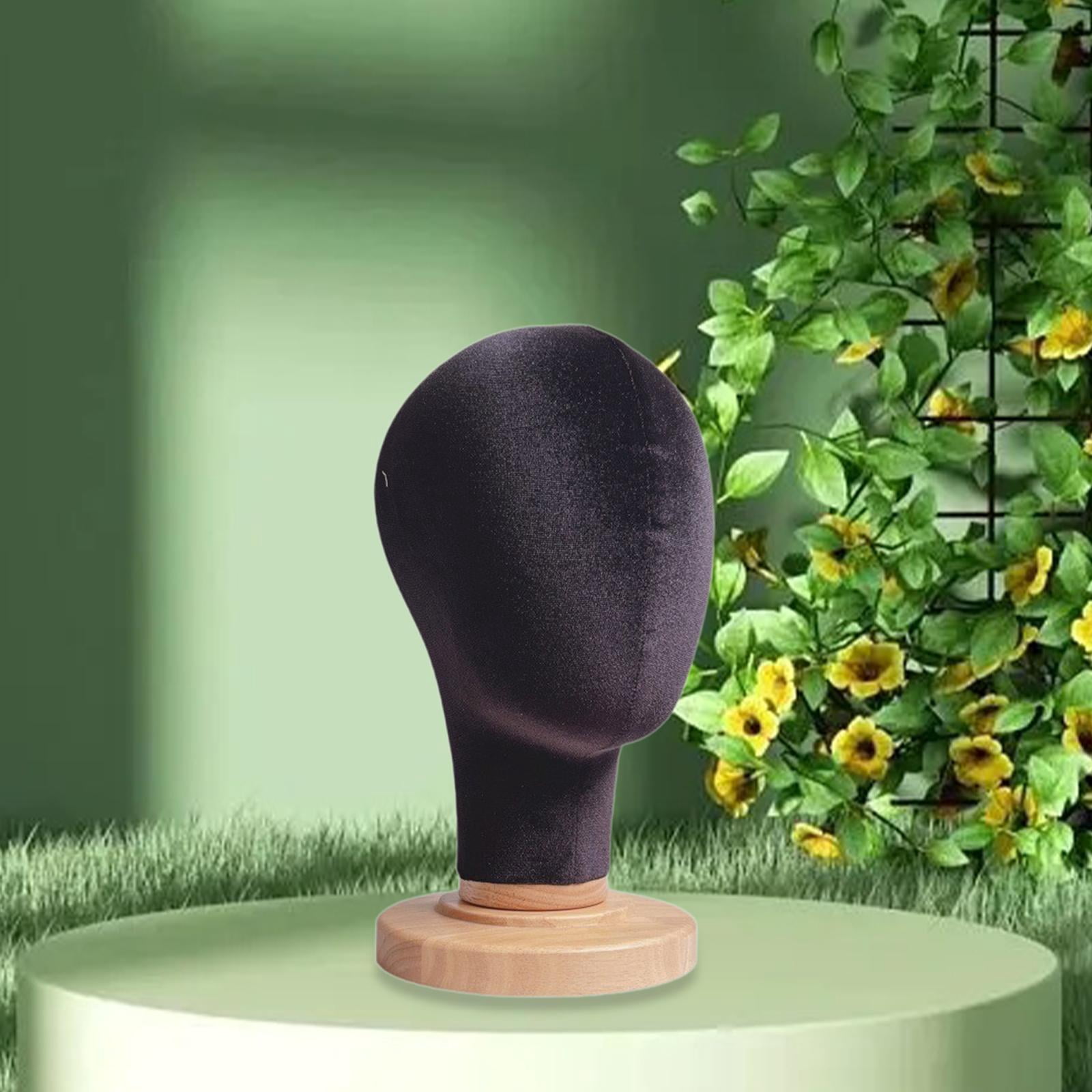 Serenable Mannequin Head Hat Rack Sturdy Manikin Head Model Space Saving Multifunctional Tabletop Holder for Salon Home Retail Shop Black