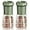 Short - Green, variant on Manual Salt and Pepper Grinder Set For Professional Chef, Refillable Salt and Pepper Shakers with Ceramic Blades, Adjustable Coarseness and BPA-free 180ml Glass Container, Short Green
