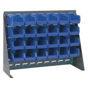 QUANTUM STORAGE SYSTEMS QBR-2721-220-24BL Louvered Bench Rack, 27 x 8 x 21 In, Blue