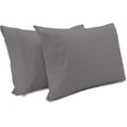 thumbnail image 4 of Superity Linen Pillow Cases Queen Size - Open Enclosure - 2 Pack - 100% Soft and Comfortable Premium Cotton - Grey, 4 of 7