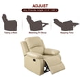 thumbnail image 4 of TrumanPick Manual Leather Recliner Chair,Overstuffed reclining Armchair Home Theater Sofa Recliner for Living Room,Beige, 4 of 6