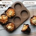 thumbnail image 2 of Korkmaz Muffy Non-Stick Muffin Pan & Cupcake Pan | Granite Muffin Tin with 12 Cups | Baking Tray Perfect Bakeware for Baking Muffins and Cakes | Dishwasher Safe, Oven Safe, Freezer Safe, Brown, 2 of 6