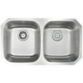 thumbnail image 4 of ANZZI  Moore Undermount Stainless Steel 32-inch Double Bowl Kitchen Sink and Sails Polished Chrome Faucet Set, 4 of 5