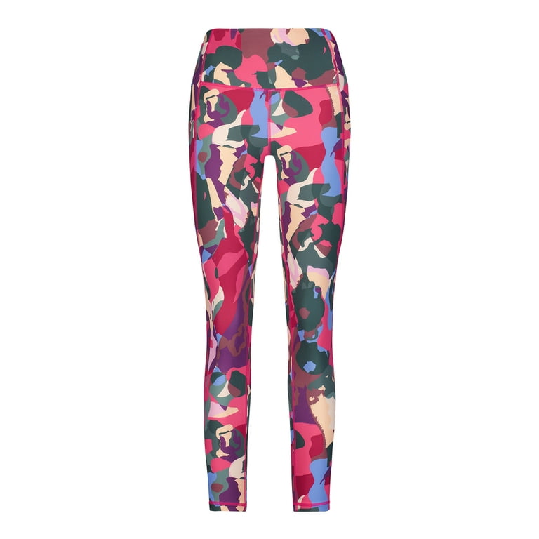 Reebok Women's Printed Evolution High Rise 7/8 Leggings with Side Pockets, Sizes  XS-3XL 