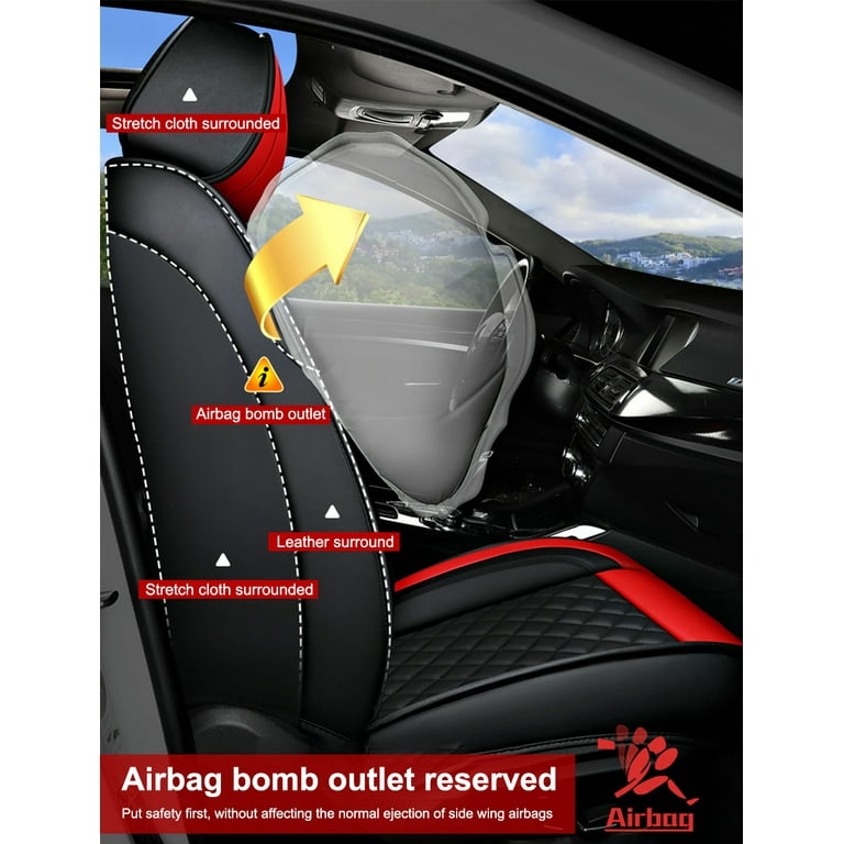 Maidao Car Seat Cover Full Set for Citroen for C4 Cactus 2014-2020 Faux  Leather Waterproof Compatible Airbag Fit For Split Back Seat Cushion -  Walmart.com