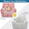 thumbnail image 3 of SCRAWLGOD Cherry Blossom Pink Recliner Cover 4-Piece Recliner Chair Covers Lazyboy Recliner Cover Furniture Protector Cover with Storage Pocket Reclining Slipcovers, 3 of 7