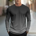thumbnail image 2 of Posijego Mens Casual T-Shirts Loose Basic Long Sleeve Shirt Stretch Soft Lightweight Tee Shirts for Men, 2 of 5