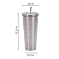 thumbnail image 2 of Botella de acero inoxidable, taza de viaje termo simple, cantimplora de metal, 2 of 6