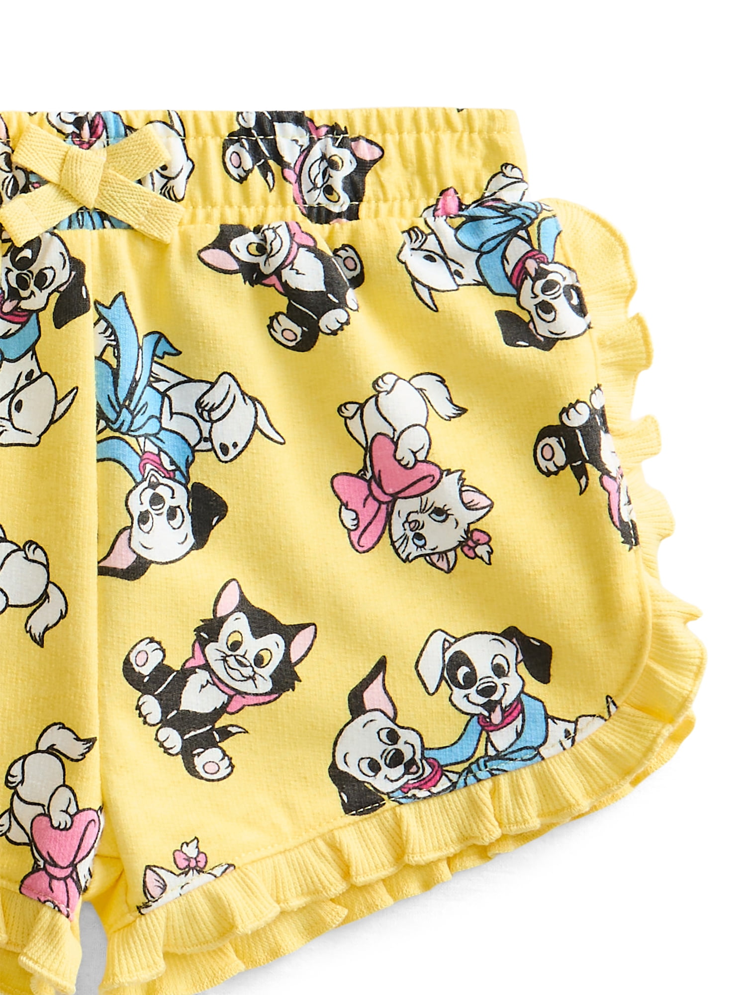 Disney Pets Baby Girls Matching Print Ruffle Top and Shorts Set, 2-Piece, Sizes 0/3M-24M