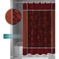 thumbnail image 3 of Fall Shower Curtain Maple Leaf Black Check Plaid Shower Curtains for Bathroom Leaves Retro Red Bath Curtains Sets for Autumn Thanksgiving Seasonal Bathroom Decor Polyester Fabric Waterproof 36 x 72 in, 3 of 6