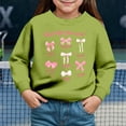 thumbnail image 2 of Gubotare Toddler Girl Sweatshirt Girls Sweatshirts Print Sweater For Kids Girl Long Sleeve Sweatshirt Long Sleeve Shirts For Girls Size 4T 5T (Green,4-5 Years), 2 of 4