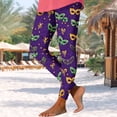 thumbnail image 5 of Ladies Leggings Plus Size,Women Mardi Gras Leggings Beads Mask Carnival Print Tights Costume Stretchy Pants, 5 of 6