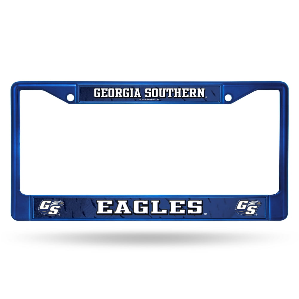 Rico - Georgia Southern Eagles Blue Painted Chrome Metal License Plate ...