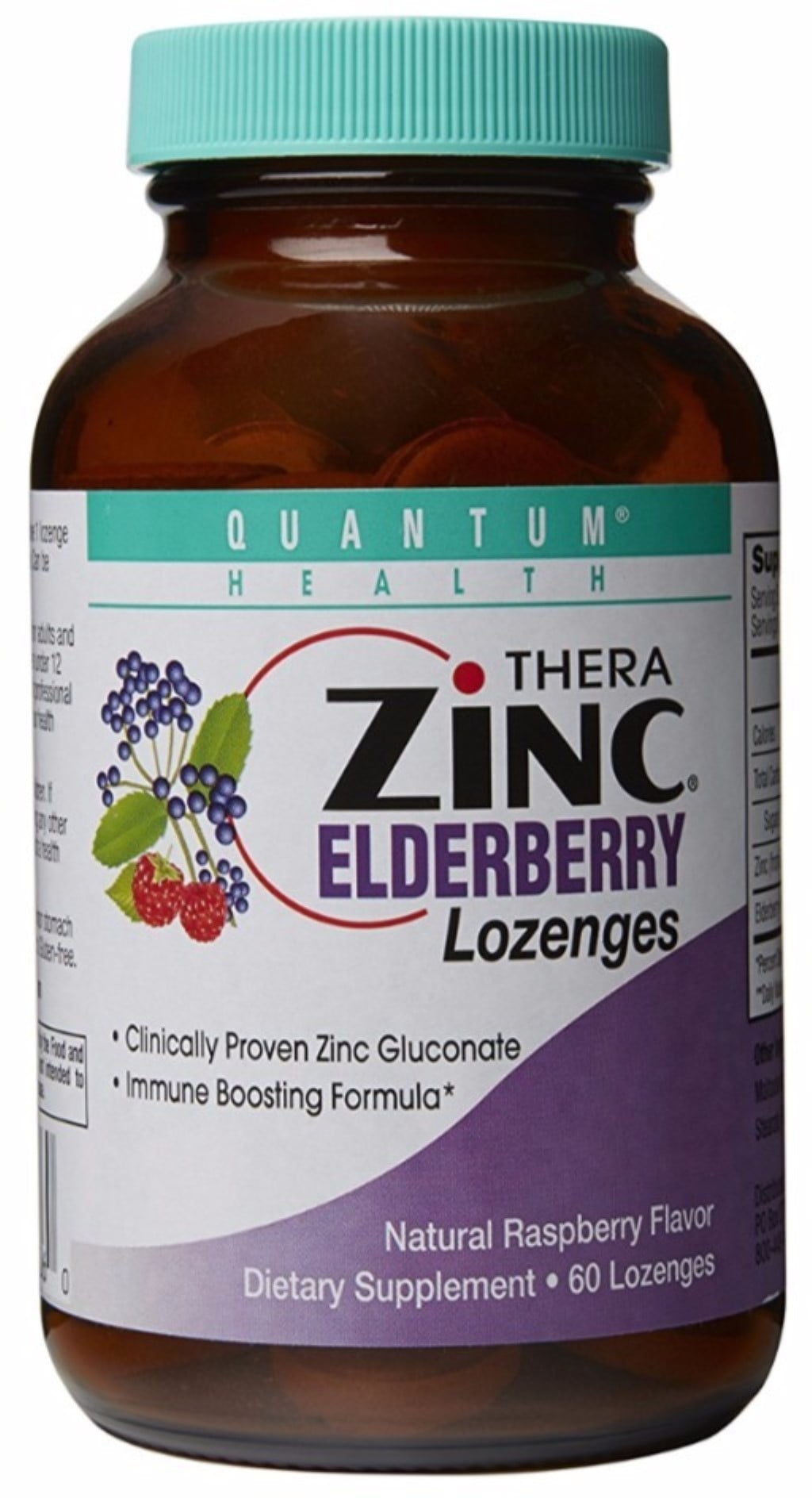 Quantum Health Thera Zinc Lozenges, Elderberry 60 ea