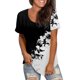 thumbnail image 1 of Gibobby Casual Playera de Manga Corta para Mujer Camiseta holgada informal manga corta con cuello redondo y estampado Multicolor para mujer(Blanco,M), 1 of 3