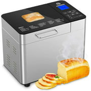 MOOSOO 2lb Bread Maker 600W Bread Machine LED Display with 25 Settings & Homemade Program