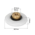thumbnail image 2 of Shower Door Roller Wheel 27mm Dia. Replacement Part for Bathroom Glass Door, Sliding Door Roller, (1 Set 4pcs), 2 of 5
