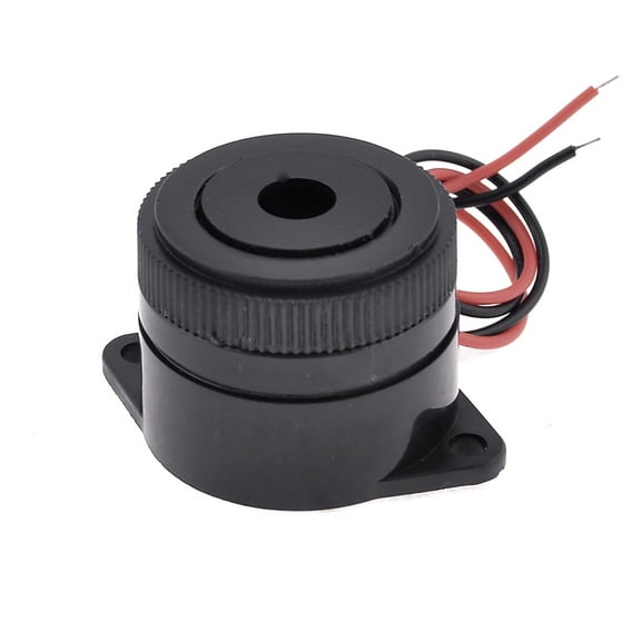 Unique Bargains Black Plastic DC 3-24V Wired Industrial Continuous Sound Electronic Buzzer 105dB