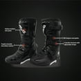 thumbnail image 2 of Atlas Traction Boots (Youth - Size: 3) with Mud Gaiter, 3-Buckle Closure with Adjustable Straps for Use In: Enduro Racing, Powersports, Motocross, Snowmobiling, Snowboarding (Black), 2 of 8