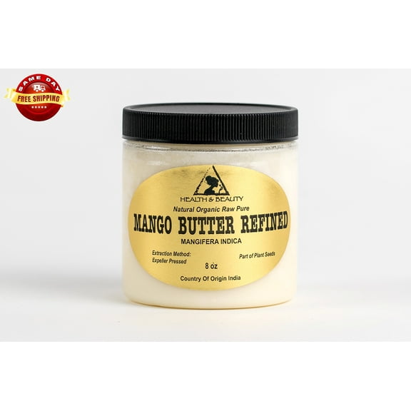MANGO BUTTER ULTRA REFINED ORGANIC NATURAL RAW FRESH 100% PURE 8 OZ