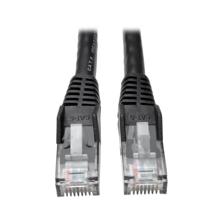 TRIPP LITE N201-001-BK 1 ft. Cat 6 Black Gigabit Snagless Molded (UTP) Ethernet Cable (RJ45 M/M)