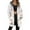 White, variant on Womens Jacket Longline Jackets Christmas Print Winter Cozy Lined Full Zip Outerwear for Cold Weather Winter Coats for Women Black L