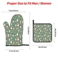 thumbnail image 2 of Honeii Mushrooms Gnome Pattern Oven Mitts and Pot Holders, Silicone Oven Gloves,500 F Heat Resistant Oven Mitts Sets, 4PCS, 2 of 6
