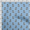thumbnail image 3 of Soimoi Dog Print, Silk Fabric, Decor Sewing Fabric by The Yard 42 Inch Wide,Decorative Fabric for Shirts Suits Ties, Blue, 3 of 5