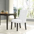 thumbnail image 4 of Side Dining Chair, White, Vegan Leather, Kitchen Cafe Bistro Hospitality Restaurant, Modern Contemporary HB32933, 4 of 4