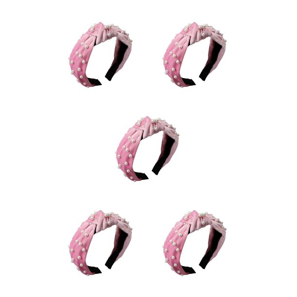 Diademas con estilo Sonducket diadema de perlas blancas 5Conjunto Rosado