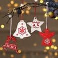 thumbnail image 4 of 24 piezas de adornos de madera, conjunto terminado, adornos colgantes para Navidad, 4 of 5