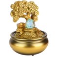 thumbnail image 4 of Tabletop Fountain, Resin Tabletop Waterfall, Small For Home Office Wealth Tree EU Plug 220V, 4 of 8