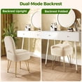 thumbnail image 4 of Taburete de tocador GREENSTELL pequeño con espacio de almacenamiento y respaldo plegable, 4 of 6