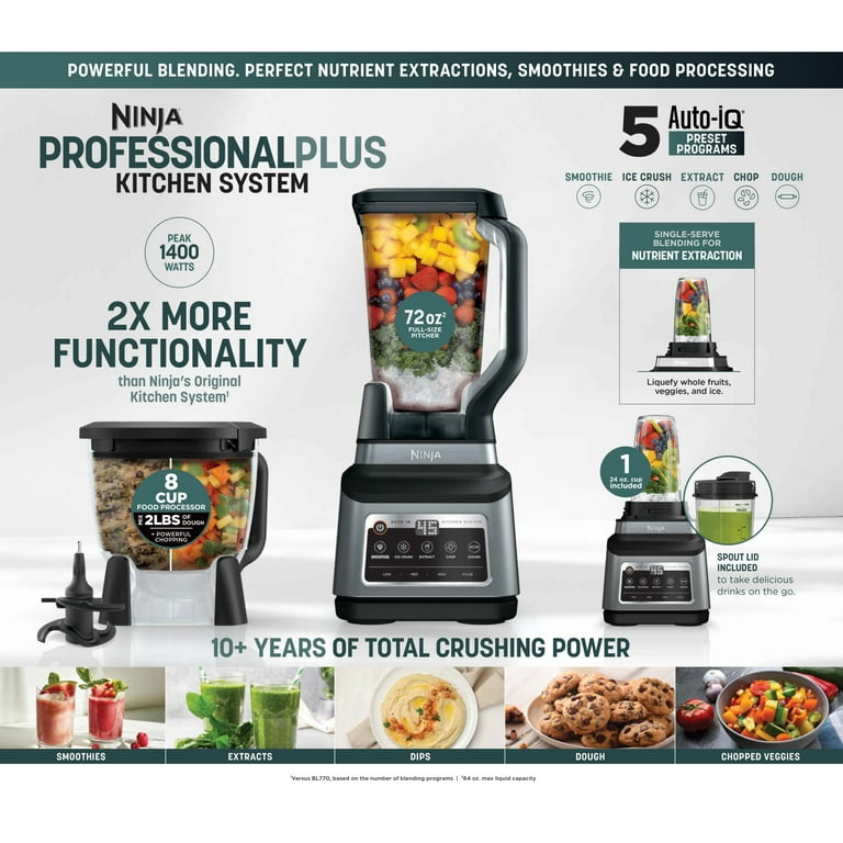 キッチン家電 Ninja Professional Blender 1100W 72oz NINJA 72 oz. Professional Plus Countertop Blender with Auto