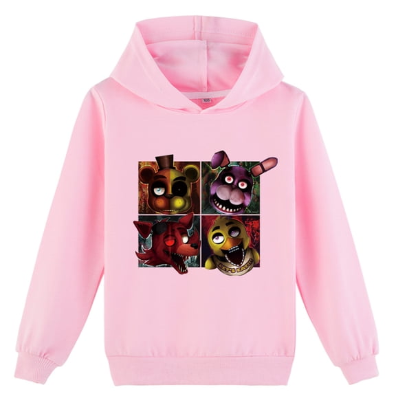 Teen Five Nights at Freddy's Long Sleeve Hoodies Lightweight Pullover Sweatshirts Hooded for 8-16 Years
