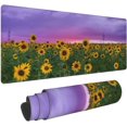 thumbnail image 2 of Sunflowers Under The Purple Sky Large Mouse Pads Rectangle Long Extended Big Stitched Edge Gaming Mousepad with Non-Slip Rubber Base for Desktop Laptop Keyboard 31.5 X 11.8 Inch, 2 of 6