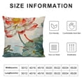 thumbnail image 5 of SHANXI Throw Pillow Covers Flower Summer Lotus Leaf Print Cushion Cover Soft Pillow Cases for Home Sofa Bed Chair Car Office Decorative 22x22in, 5 of 5
