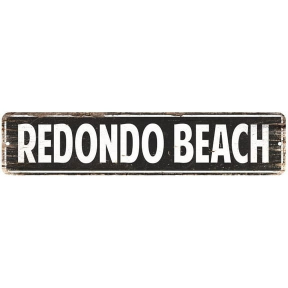 Redondo Beach Vintage Look Gift Metal Sign Chic 4x18 204180008179