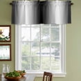 thumbnail image 4 of Black White Valances for Windows, Decorative Rod Pocket Window Valance Curtains, Gradient Gray Monochrome Minimalist Stripe Short Curtain Drapes for Kitchen/Living Room, 2 Panels, 42" W x 12" L, 4 of 8