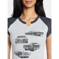 thumbnail image 4 of Auto Women's Graphic Tee with Short Sleeves, Sizes XXS-XXL, 4 of 5