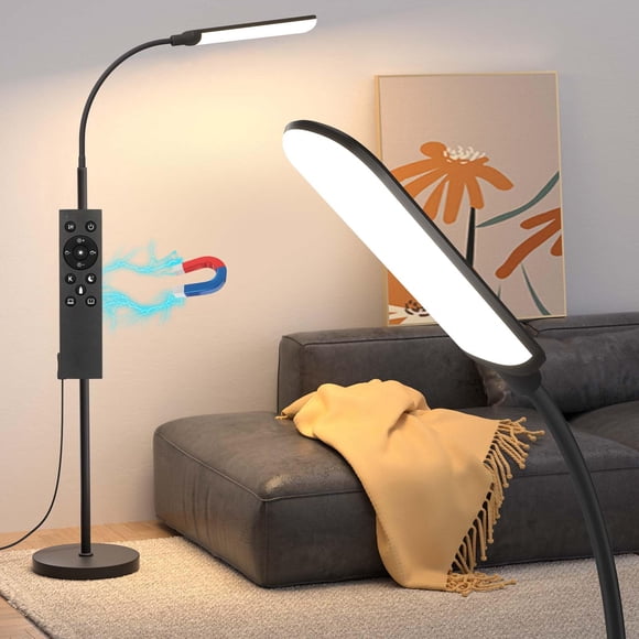 Lámpara de pie LED Aisutha 18W 1,9 m, color e intensidad ajustables