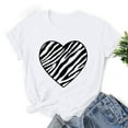 thumbnail image 3 of Charella Short Sleeve Shirts for Women Valentines Day Gifts Crewneck T-shirt 2025 Trendy Tops,White,XL, 3 of 3