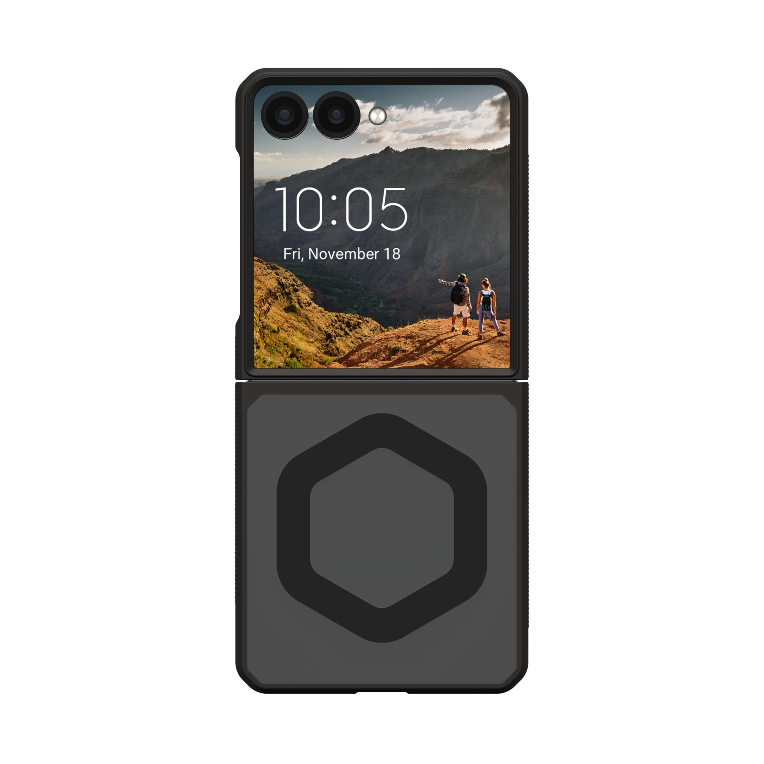 UAG Samsung Galaxy Z Flip 7 Case Mouve - Magnetic Charging Transparent Clear Rugged Military Grade Protective Cover, Ash