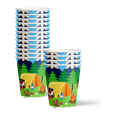 thumbnail image 3 of Camping Birthday Party Supplies Set Plates Napkins Cups Tableware Kit for 16, 3 of 7