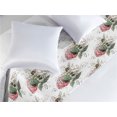 thumbnail image 2 of Floral Bed Runner, Arrangement of Roses Romantic Pattern Vintage Style Eloquent Petals Art, Decorative Accent Bedding Scarf for Hotels Homes & Guest Rooms, King, Ivory Jade Green Rose, by Ambesonne, 2 of 3