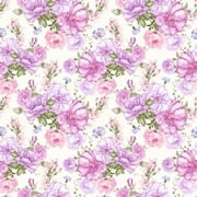 Judys Bloom Floral Roseland Lavender  Eleanor Burns Cotton Fabric  Benartex BTY